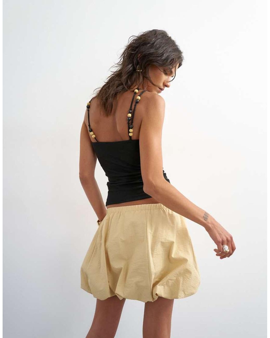 TOPSHOP Multicolor Bubble Hem Mini Skirt