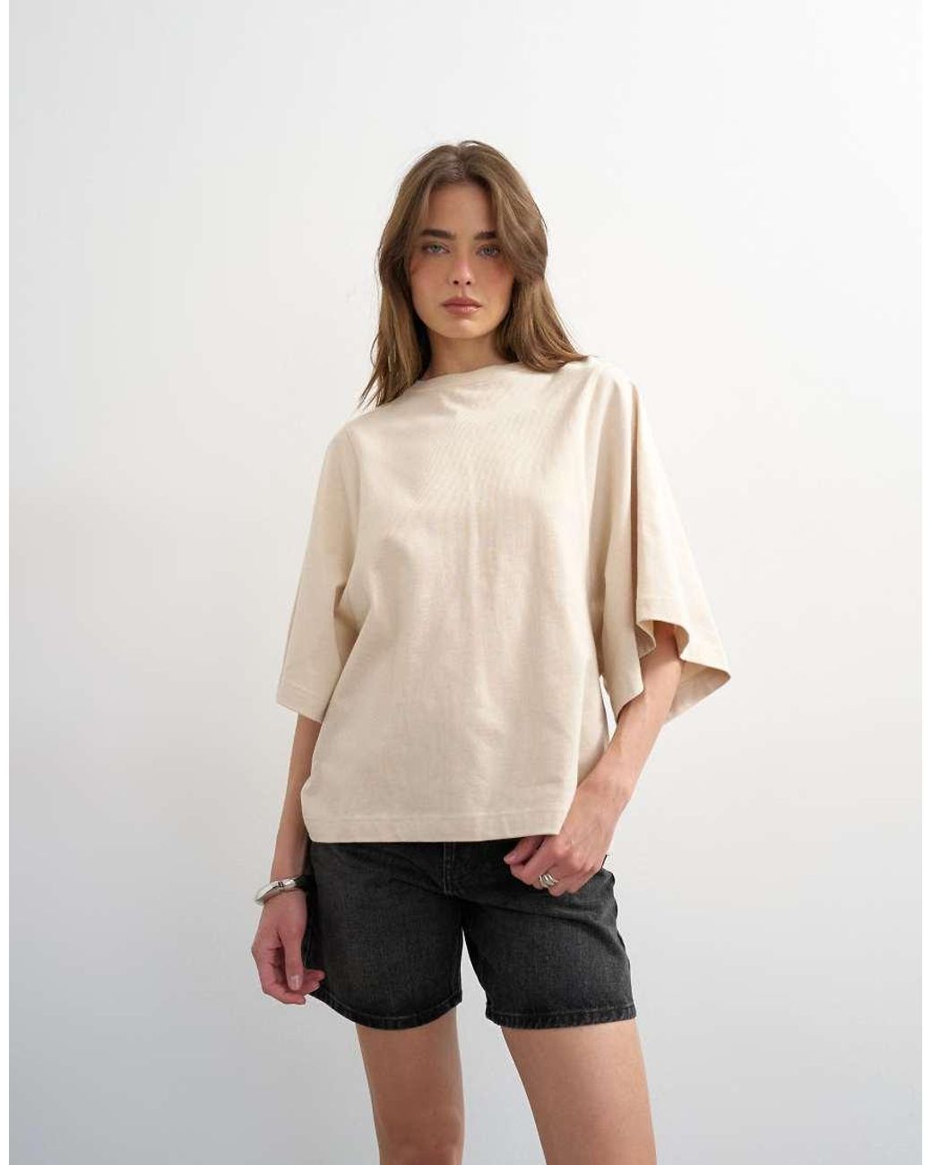 TOPSHOP Natural Batwing T-Shirt