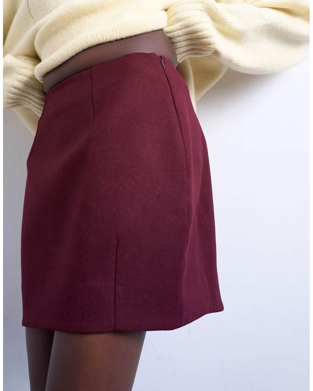 TOPSHOP White A Line Mini Skirt