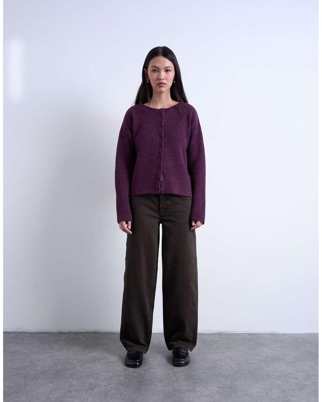 TOPSHOP Purple Low Rise Relaxed Jean