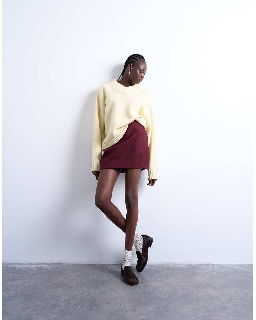 TOPSHOP White A Line Mini Skirt