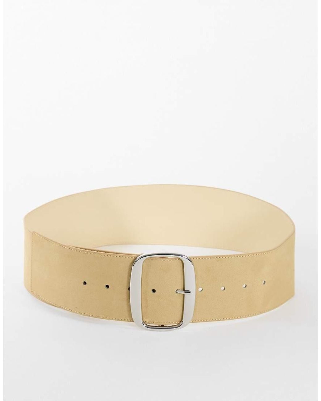 TOPSHOP Natural Brittany Suedette Wide Belt