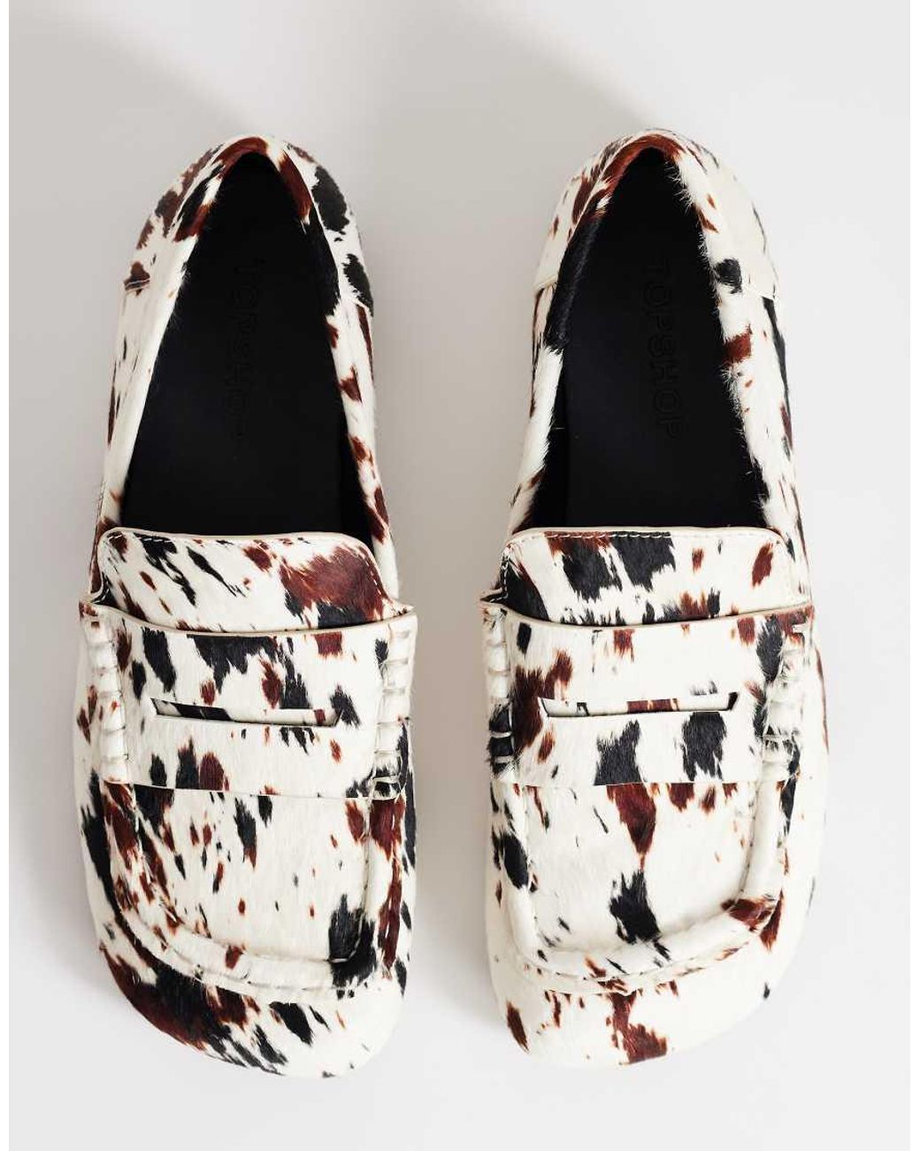 TOPSHOP Multicolor Daniel Flat Square Toe Loafers