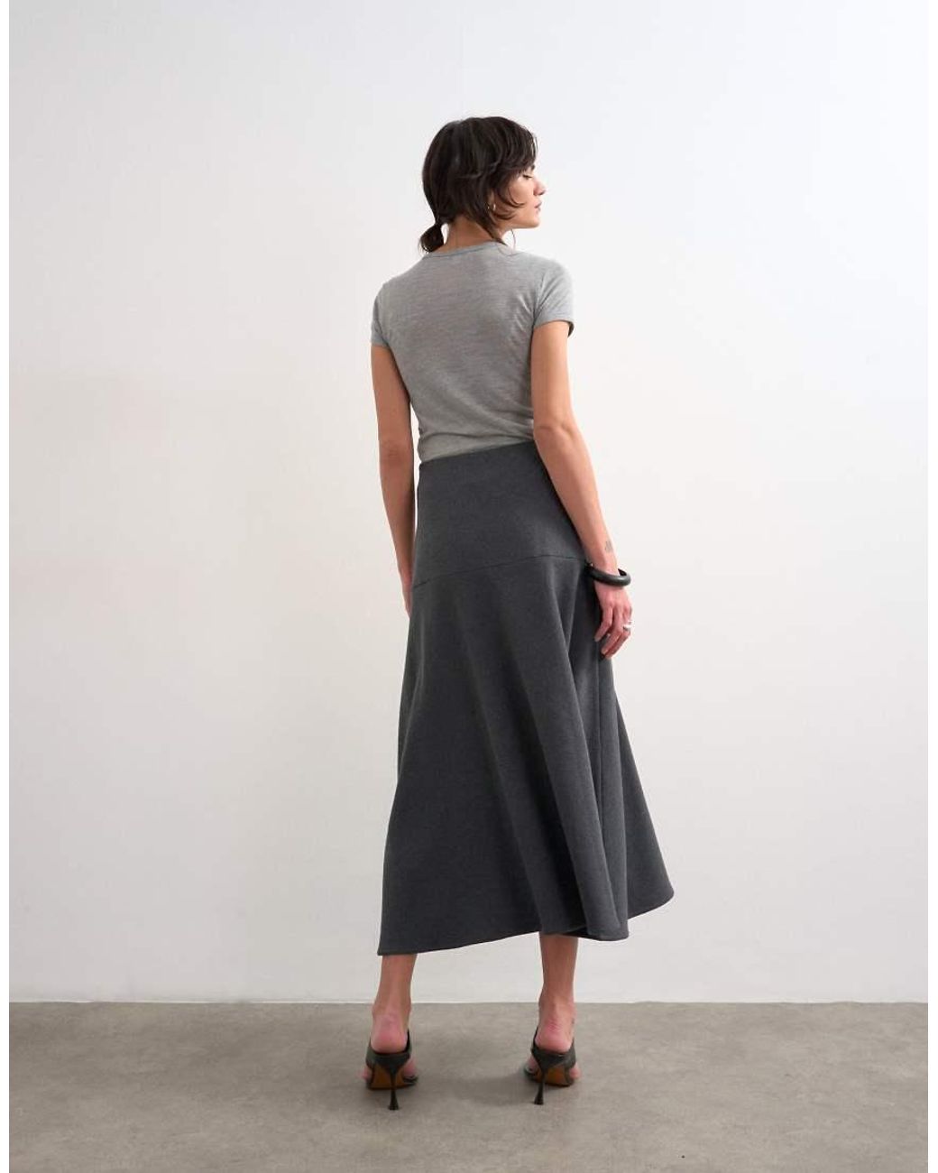 TOPSHOP White Soft Touch Drop Waist Maxi Skirt