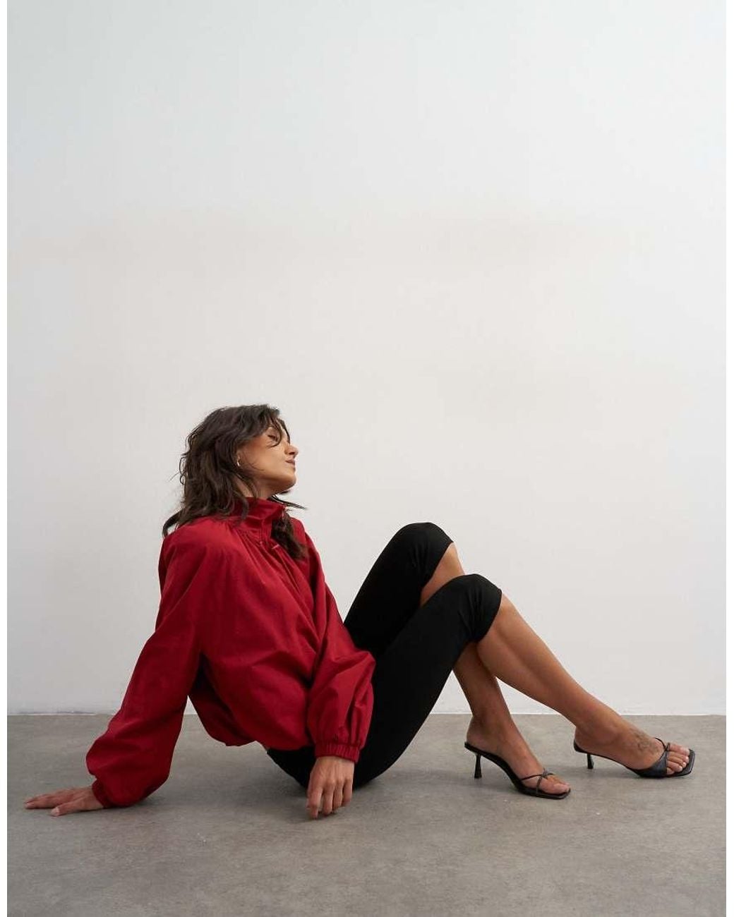 TOPSHOP Red Anorak Jacket