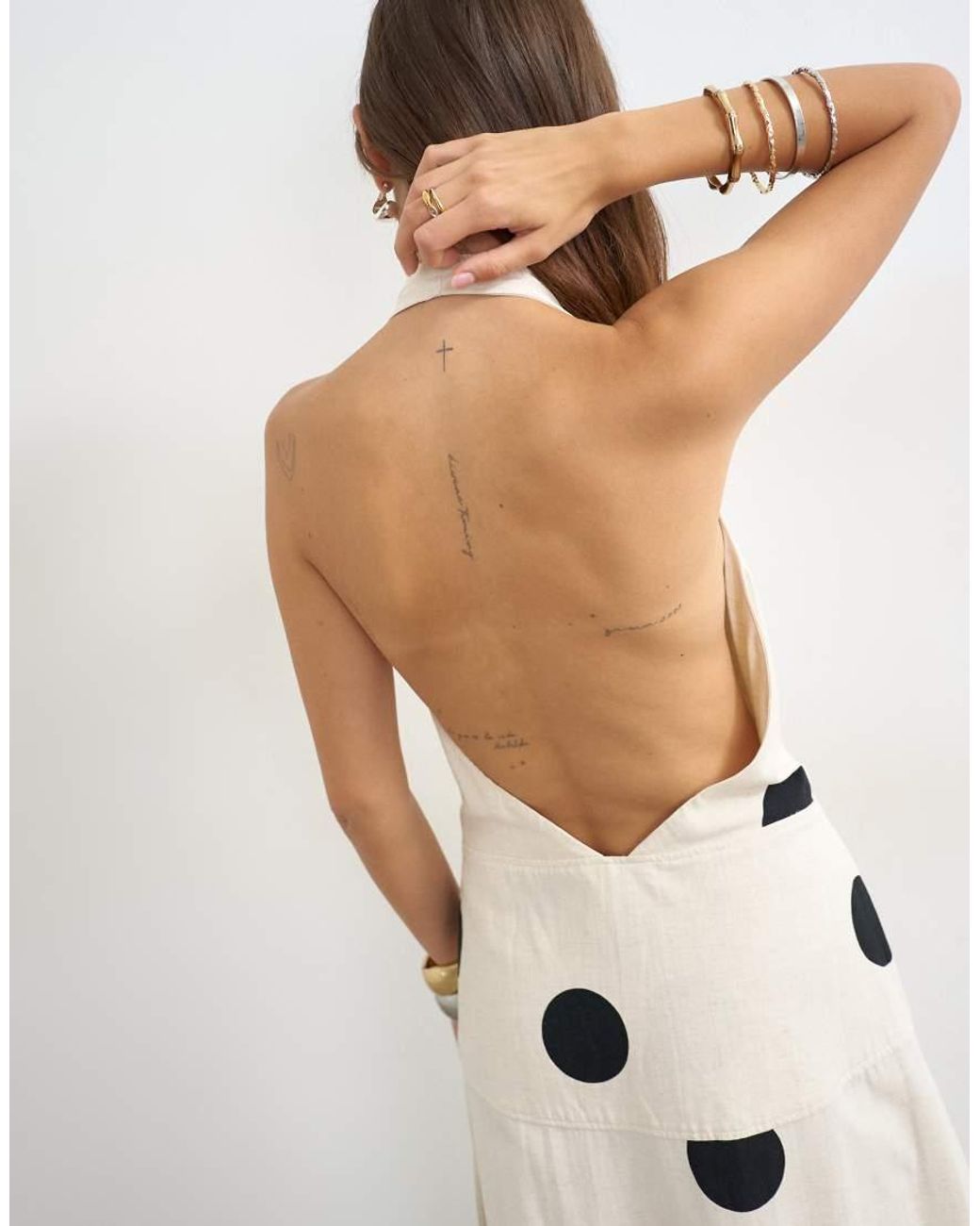 TOPSHOP White Premium Halter Neck Wrap Maxi Dress