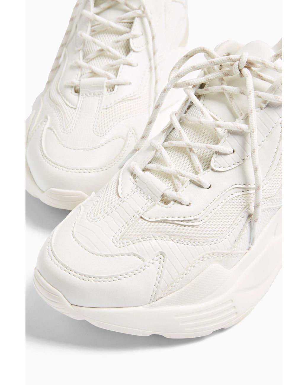 TOPSHOP Cancun White Chunky Trainers - Lyst