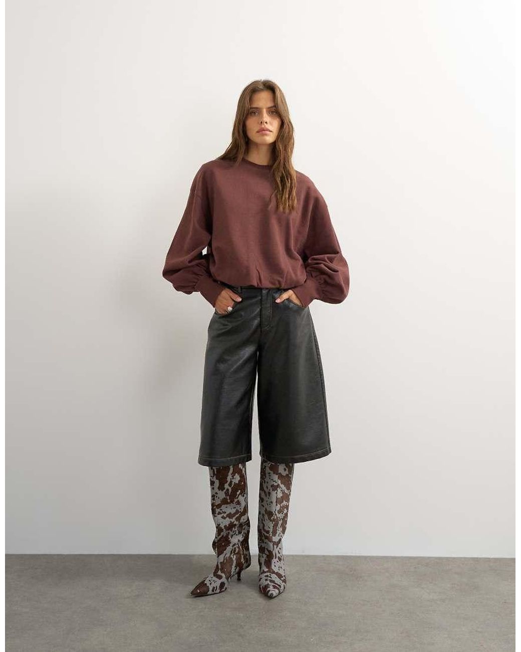 TOPSHOP Multicolor Bubble Hem Sweat