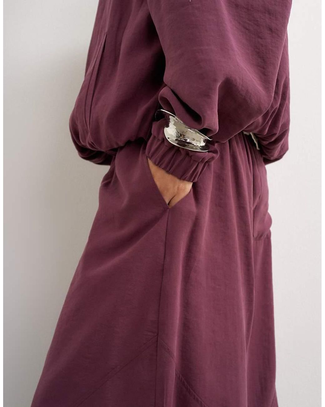 TOPSHOP Purple Co Ord Horseshoe Trouser