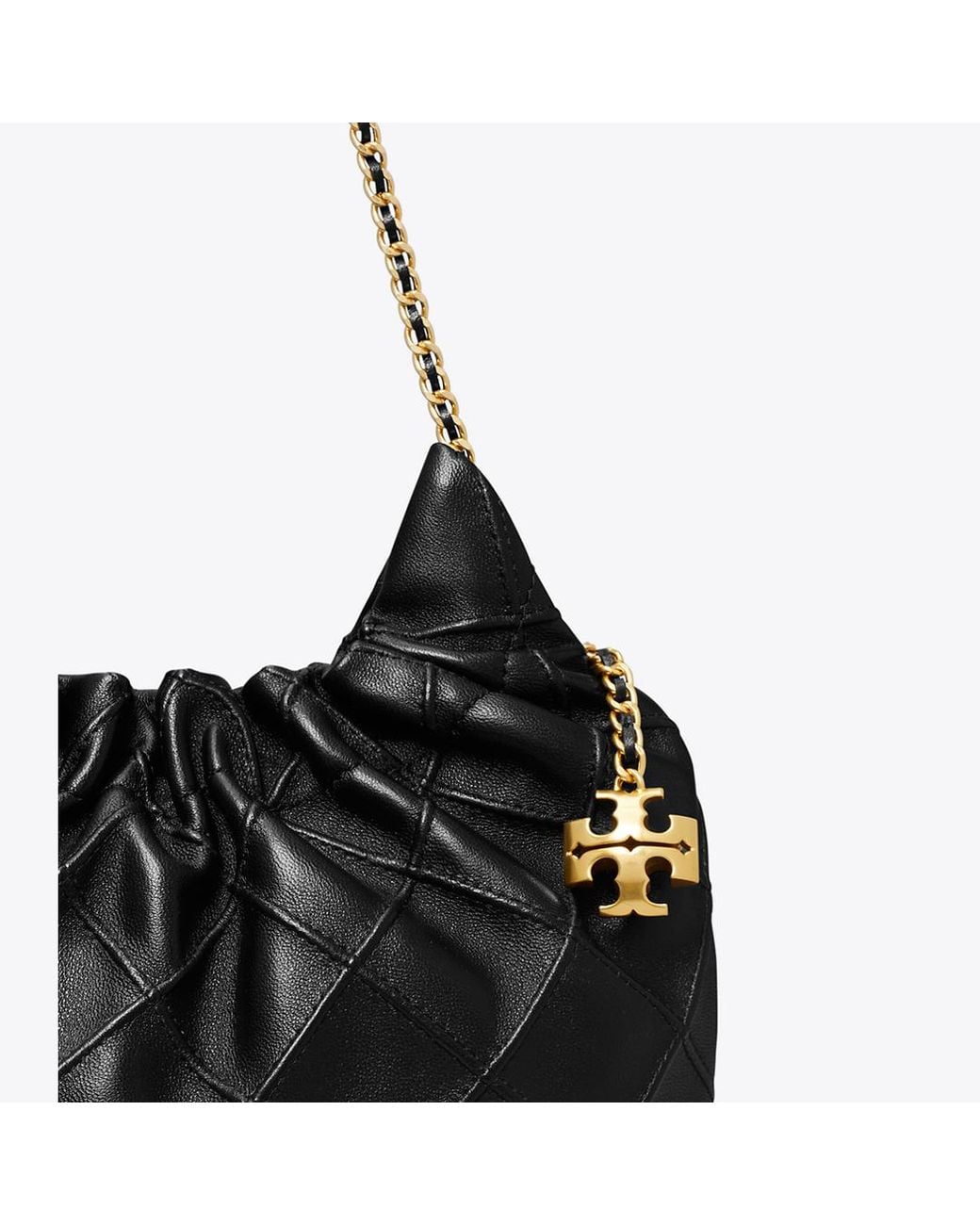 Tory Burch Black Mini Fleming Soft Hobo Bag, One Size