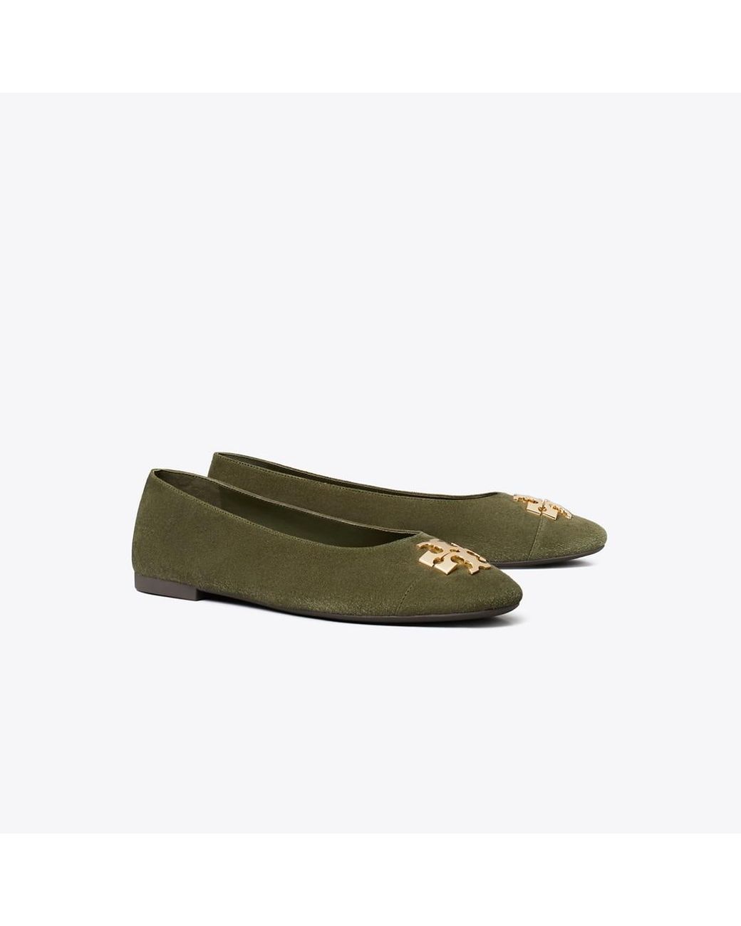 Tory Burch Green Charlie Ballet