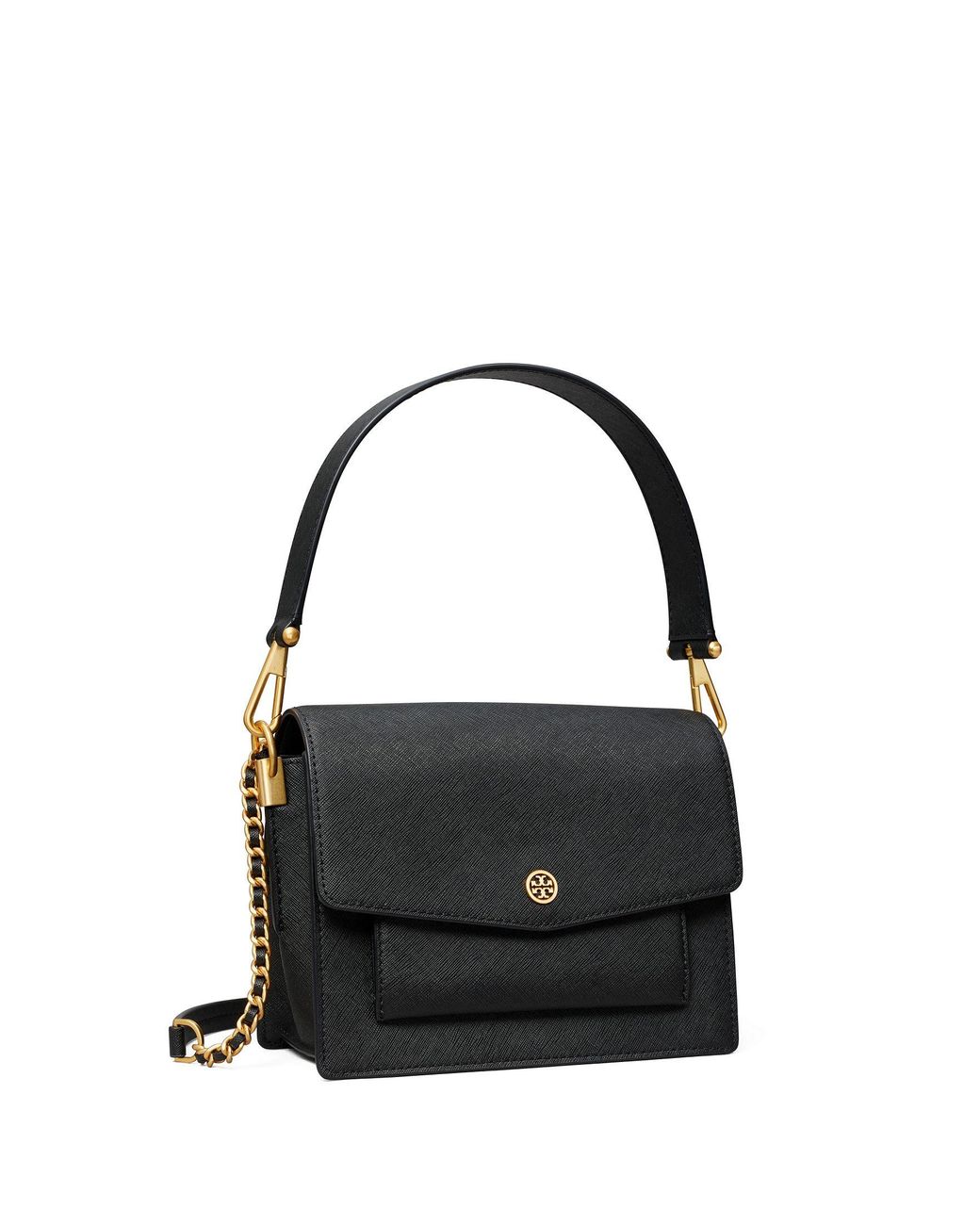 Tory Burch Leather Robinson Doublestrap Convertible Shoulder Bag in