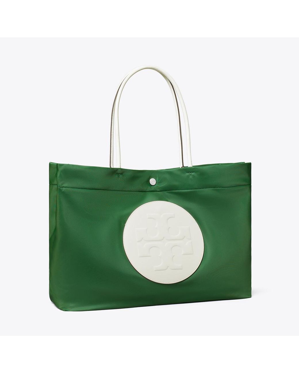 Tory Burch Green Ella Twist Reversible Tote