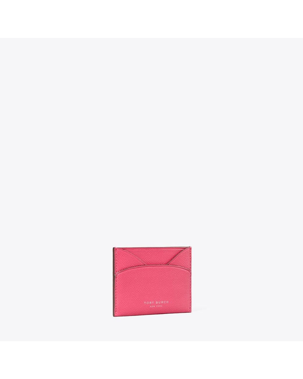 Tory Burch Pink Romy Flat Card Case