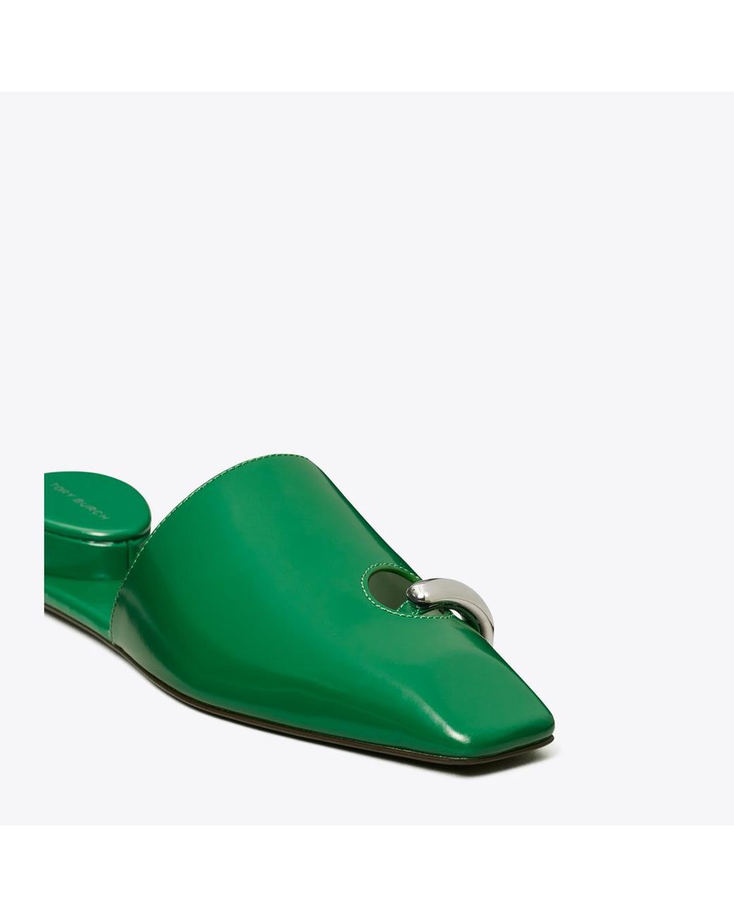 Tory Burch Green Pierced Mule