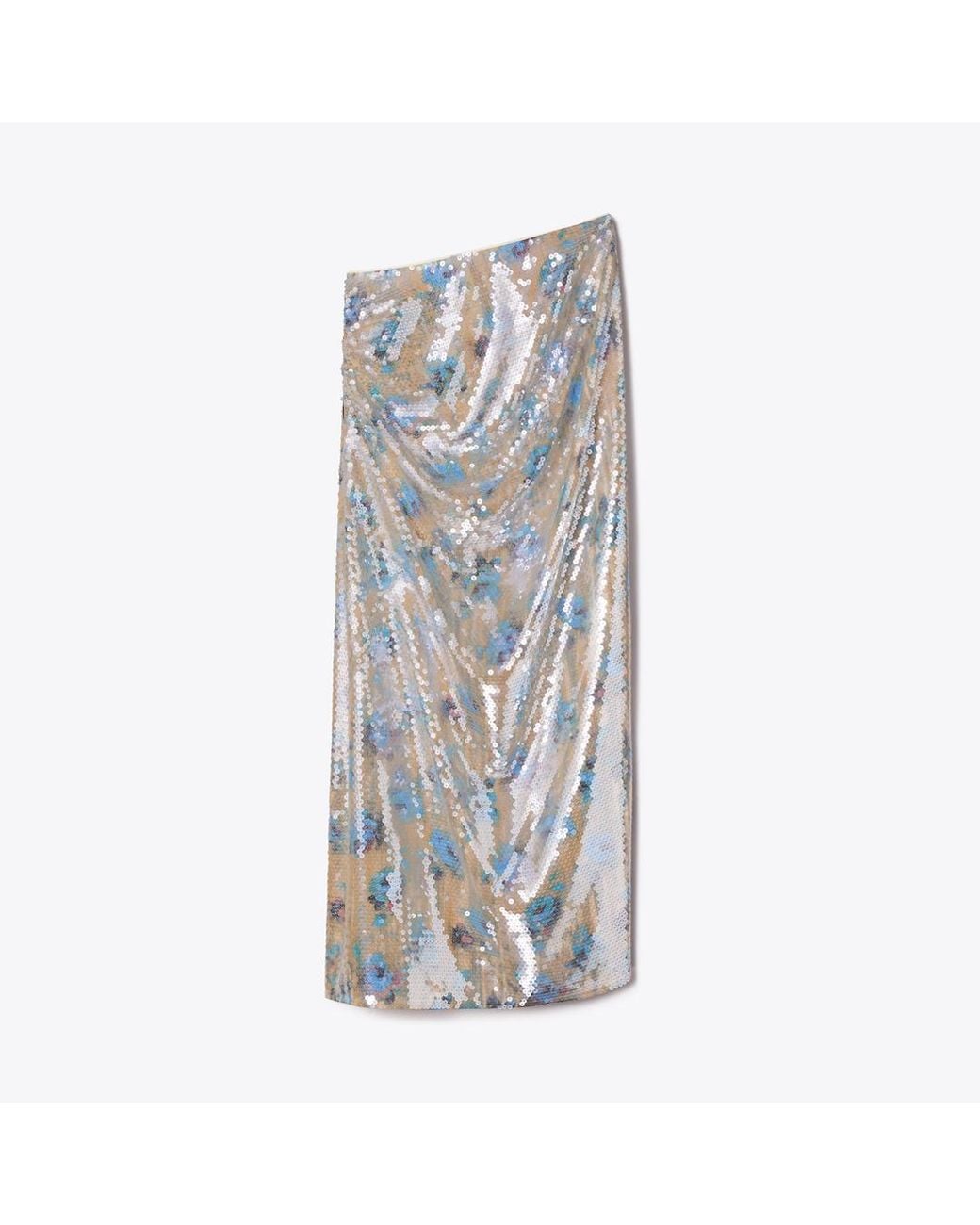 Tory Burch Blue Sequin Skirt