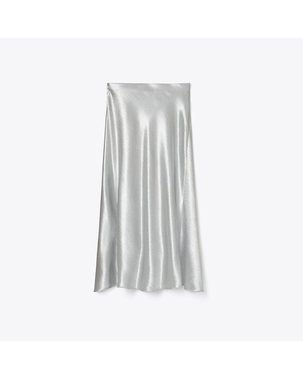 Tory Burch Gray Satin Skirt