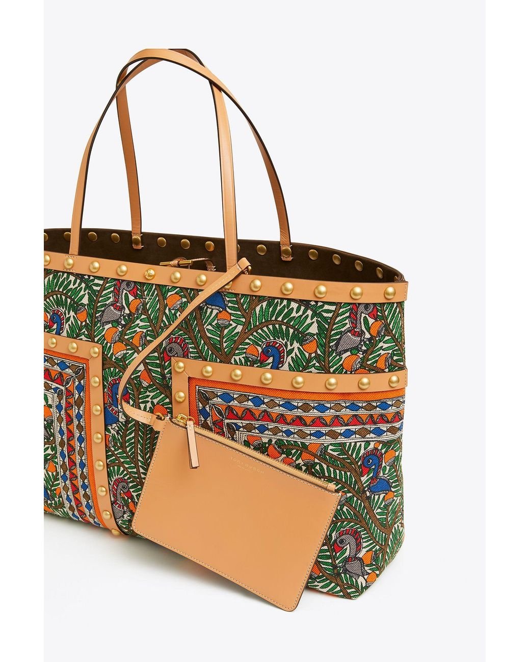 Tory burch block sales t stud tote