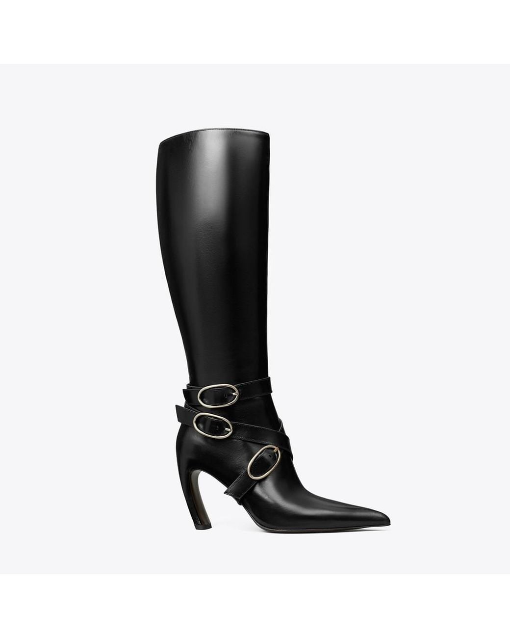 Tory Burch Black Multi Buckle Boot