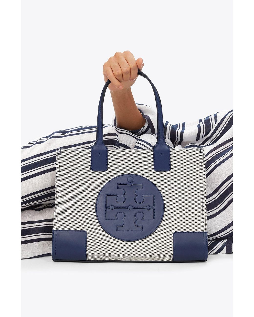 Tory Burch Ella Canvas Mini Tote Bag