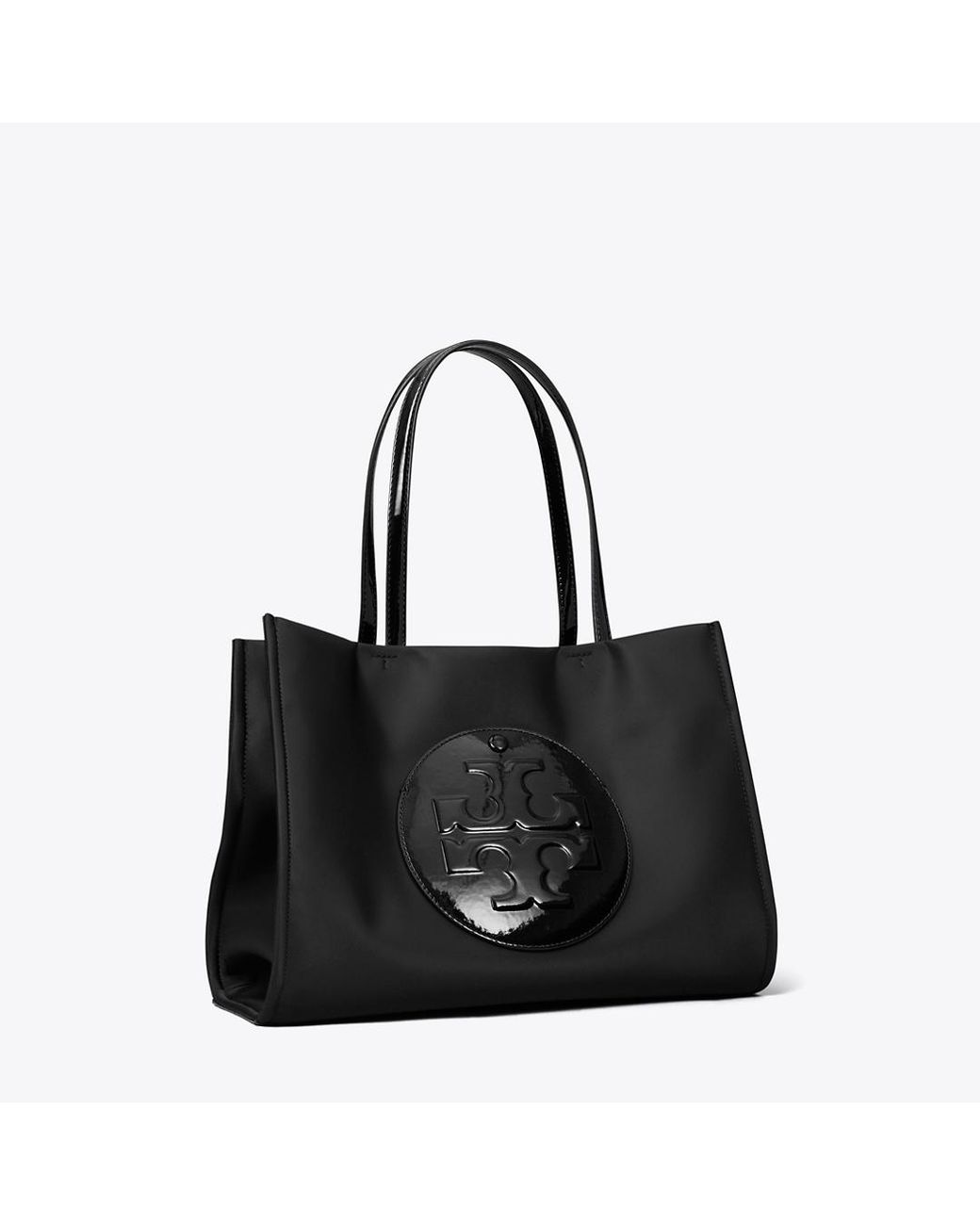 Tory Burch Black Small Ella Patent Tote Bag