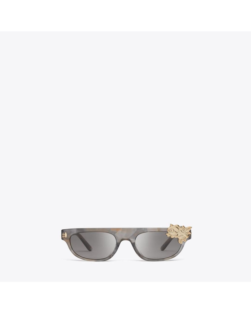 Tory Burch Metallic Runway Flat-Top Sunglasses