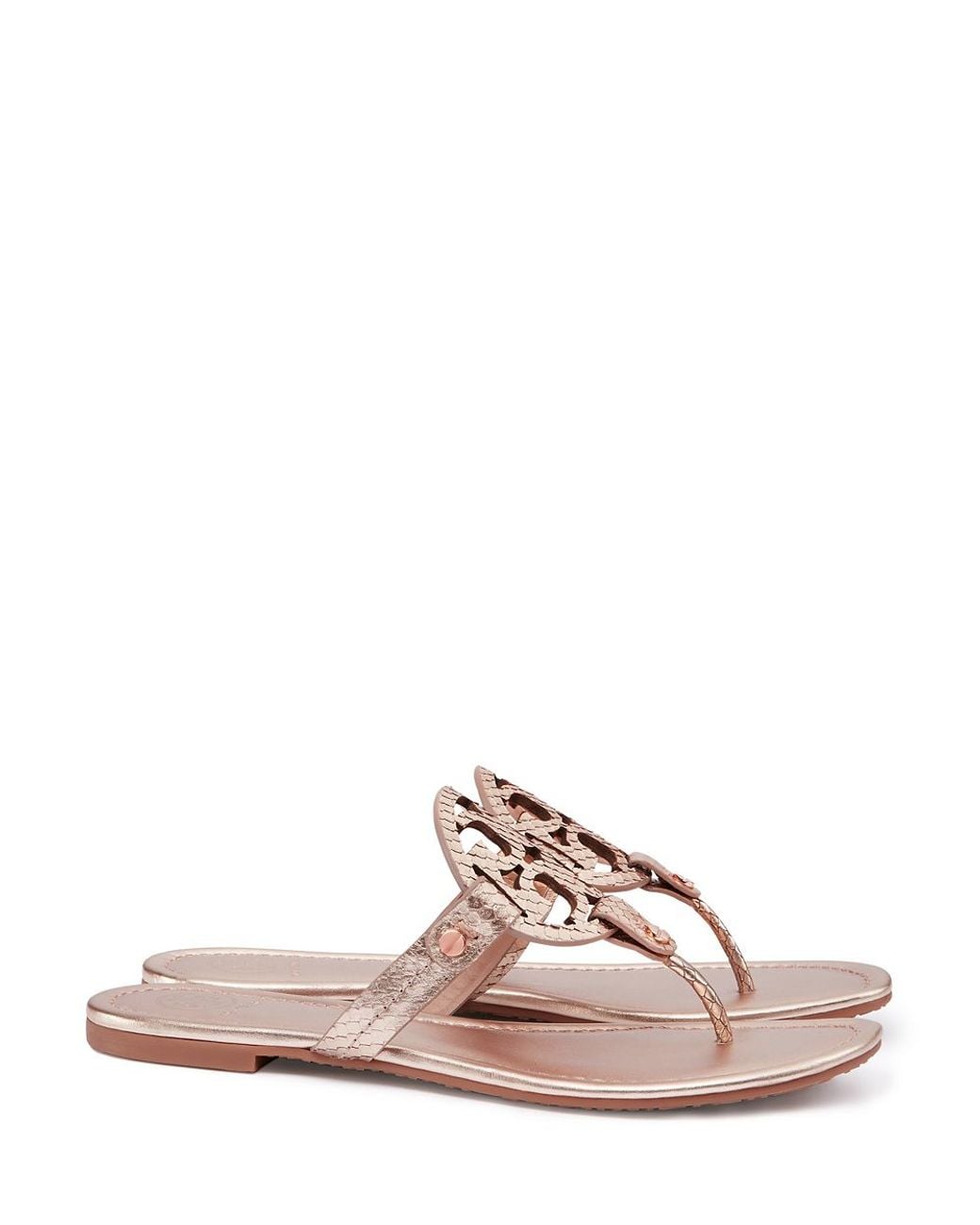 rose gold tory burch miller sandals