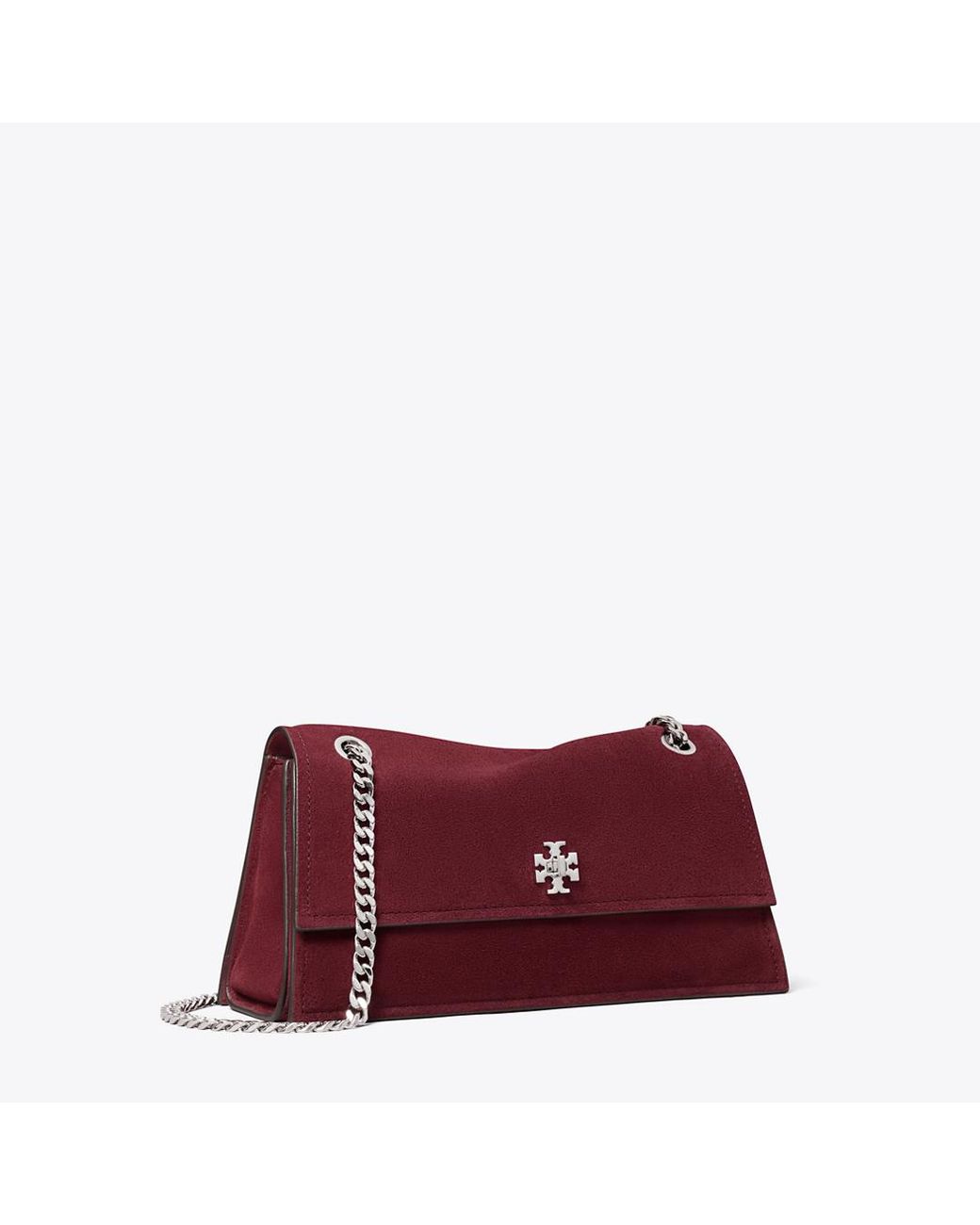 Tory Burch Purple Kira Turnlock Suede Shoulder Bag