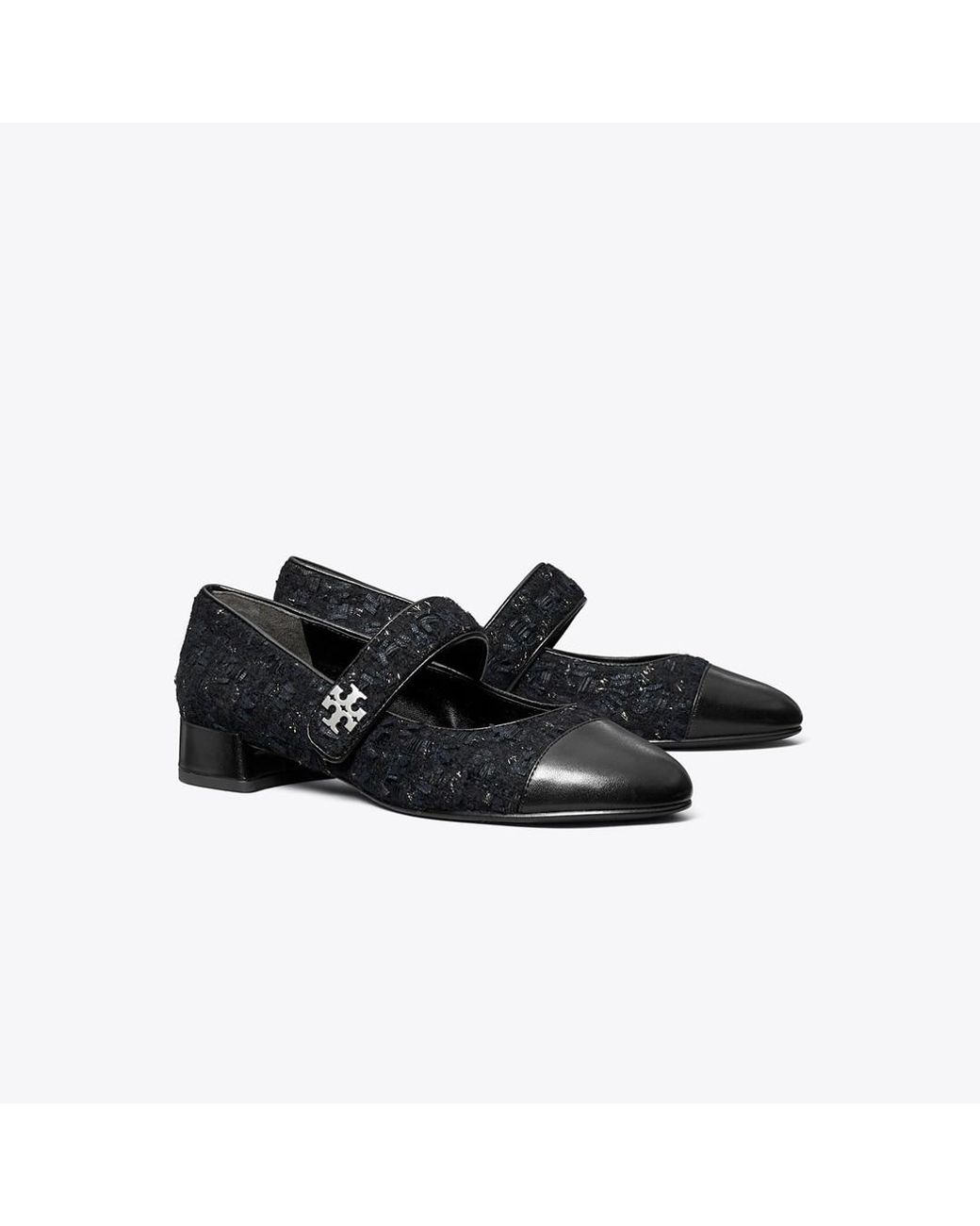 Tory Burch Black Cap-Toe Mary Jane