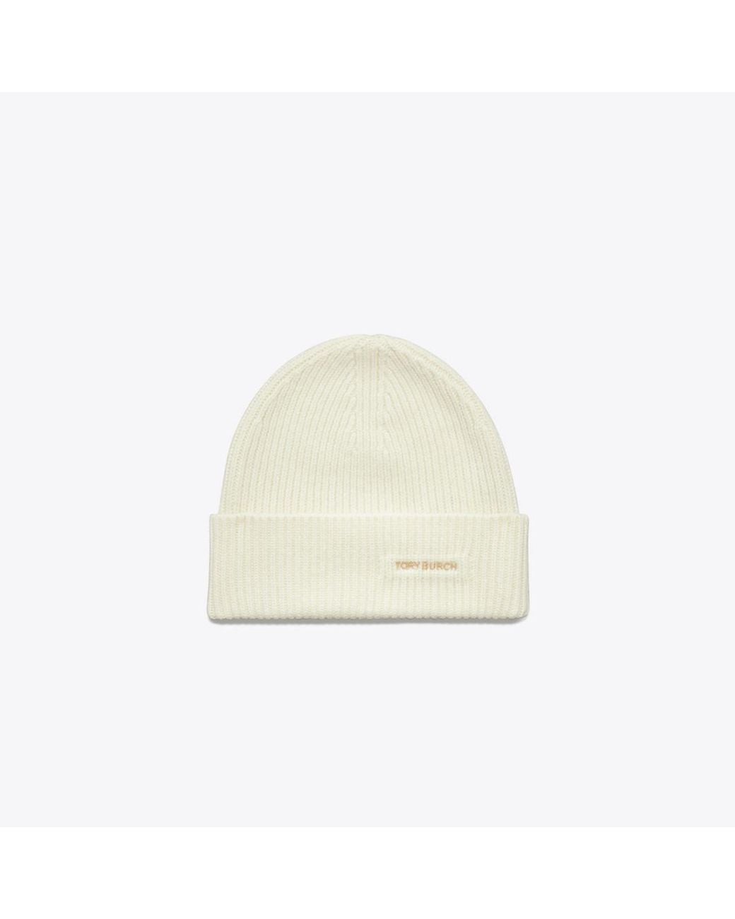 Tory Burch Natural Fold Over Beanie