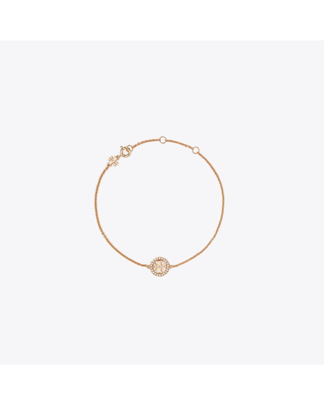 Tory Burch Metallic Icon Pavé Chain Bracelet