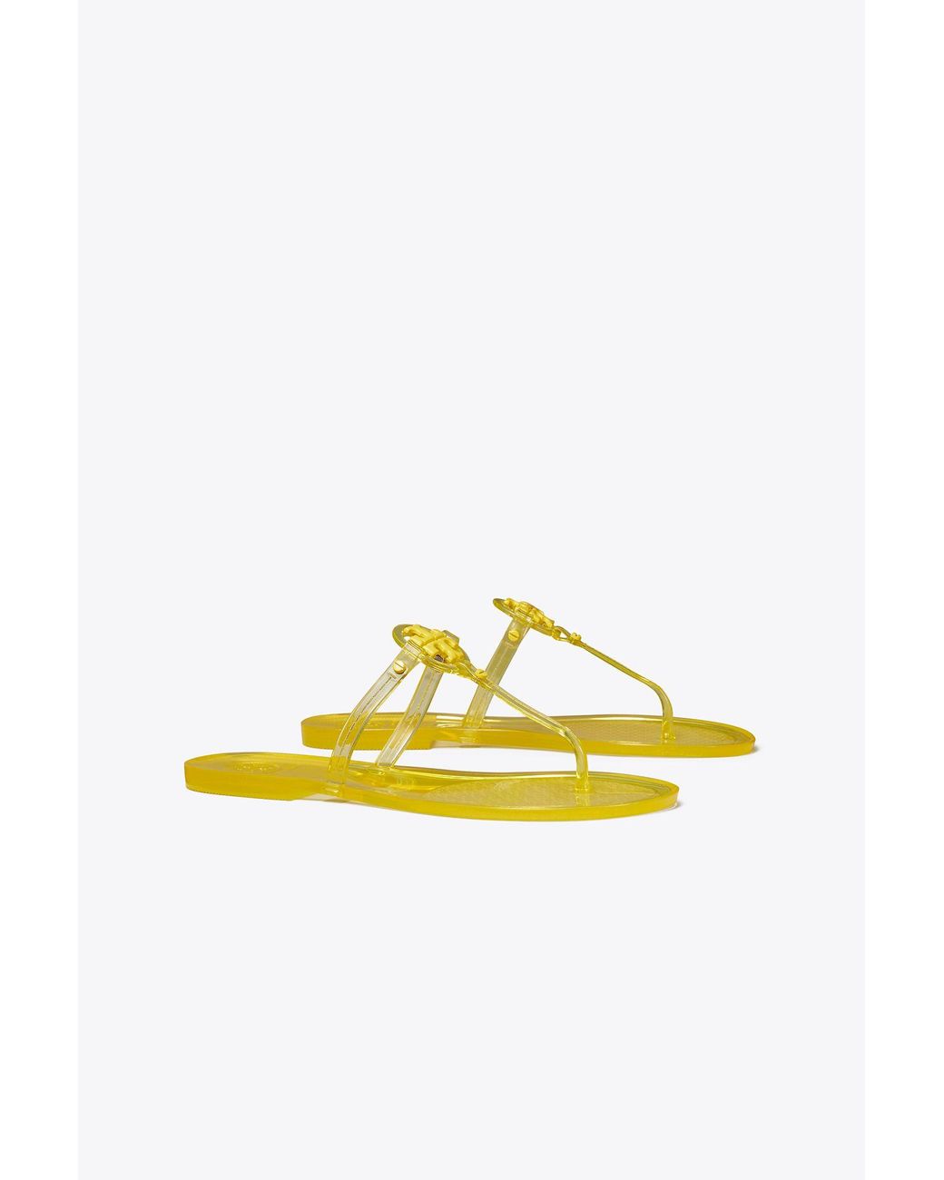 tory burch yellow jelly sandals