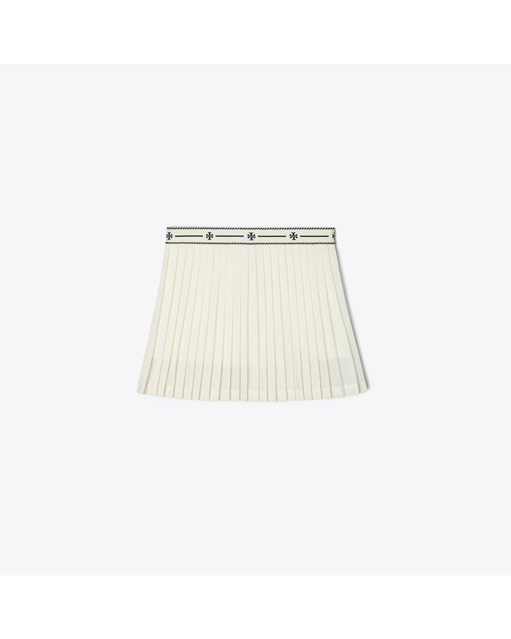 Tory Burch Natural Mesh Pleated Tennis Skirt