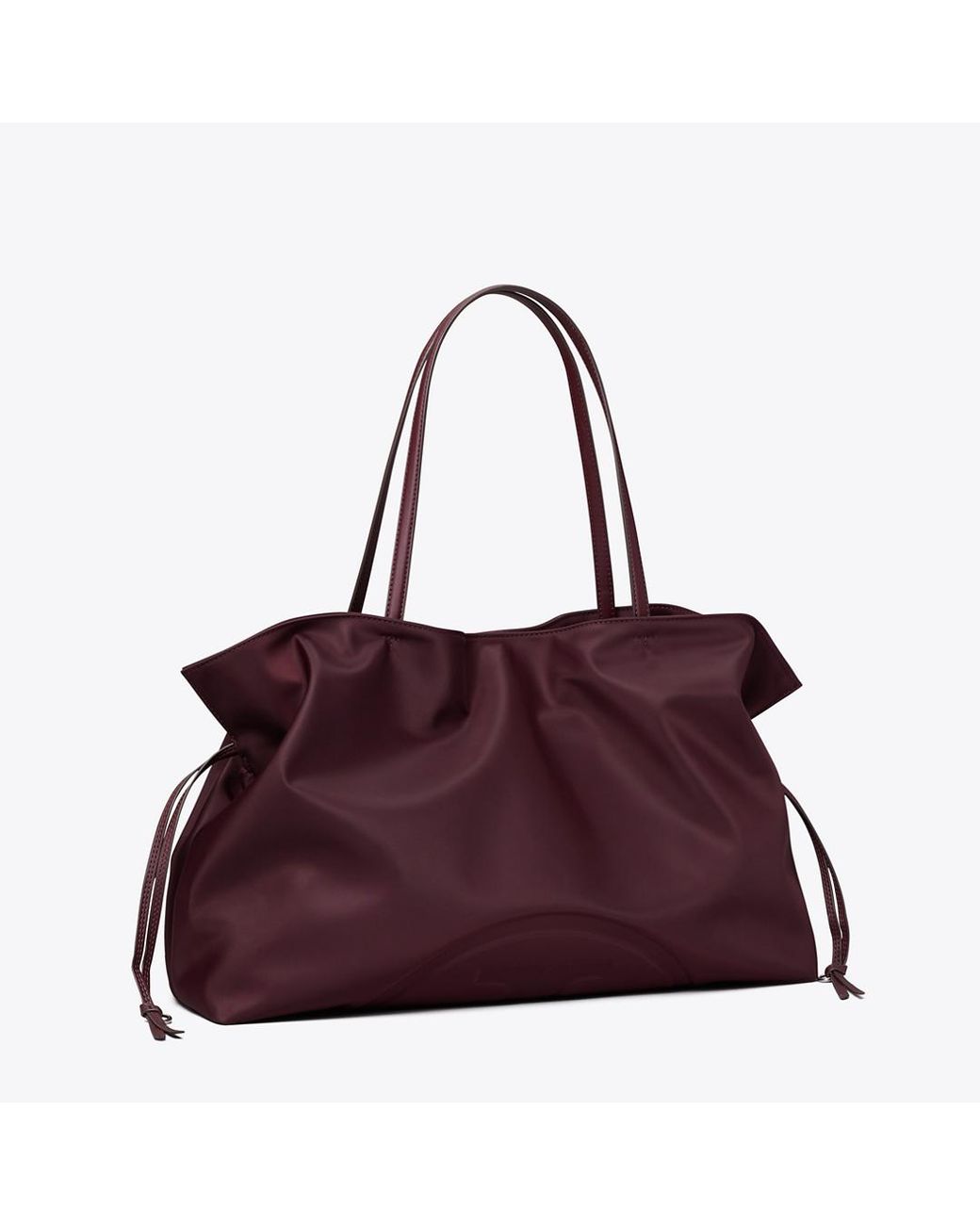 Tory Burch Purple Ella Nylon Drawstring Tote