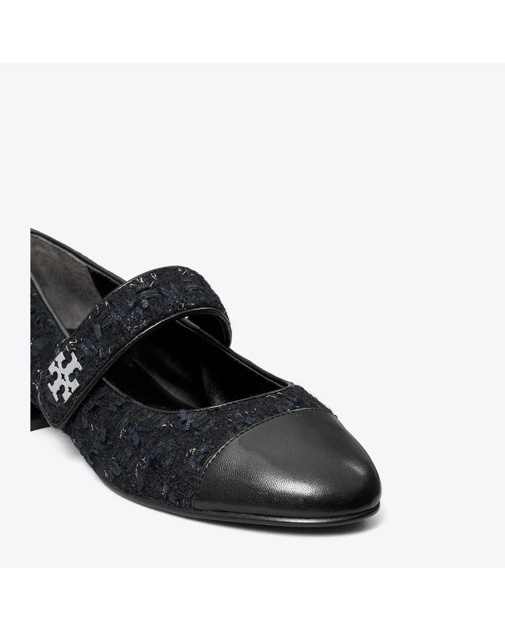 Tory Burch Black Cap-Toe Mary Jane
