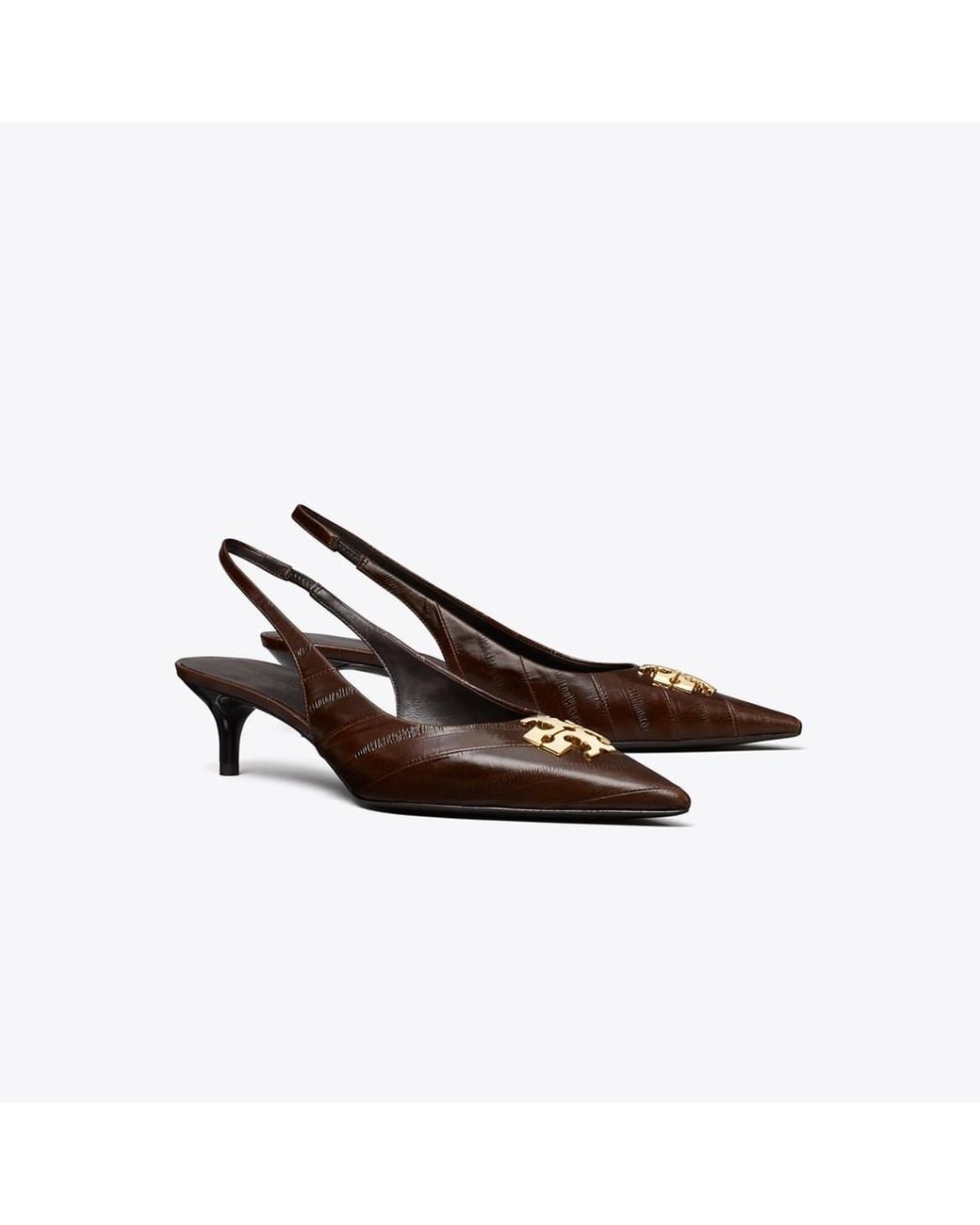 Tory Burch Brown Charlie Slingback