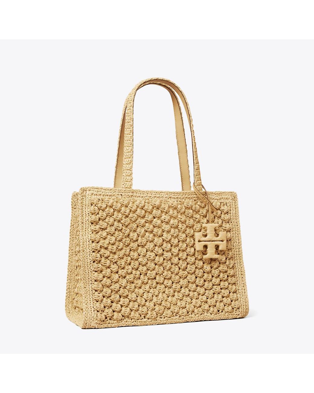 Tory Burch Metallic Small Ella Hand-Crocheted Popcorn Tote
