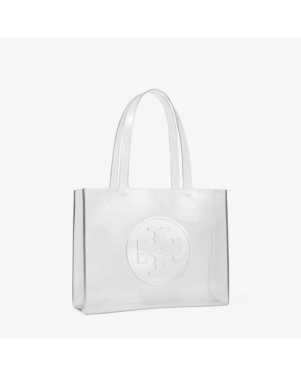 Tory Burch White Small Ella Clear Tote