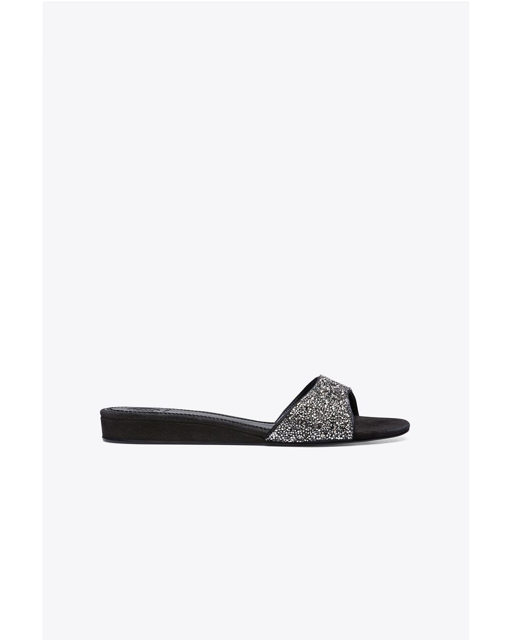 Tory Burch Elodie 20 Mm. Slide (hematite/perfect Black) Shoes | Lyst