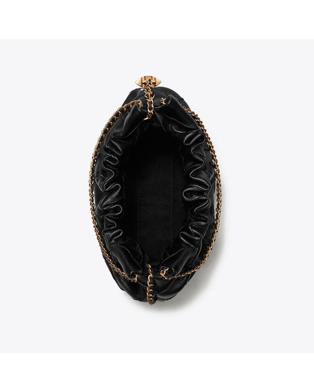 Tory Burch Black Mini Fleming Soft Hobo Bag, One Size