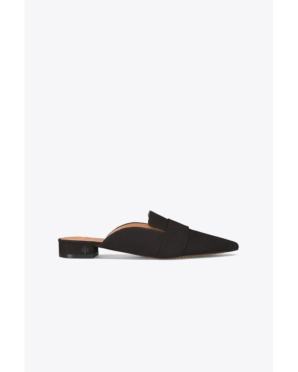 Tory Burch Rosalind Pointed-toe Suede Mules in Black | Lyst