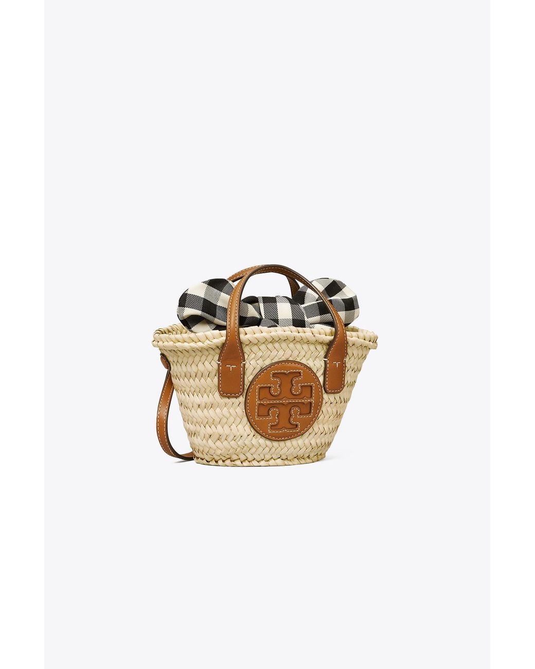 Tory Burch Ella Straw Basket Micro Tote Bag Lyst