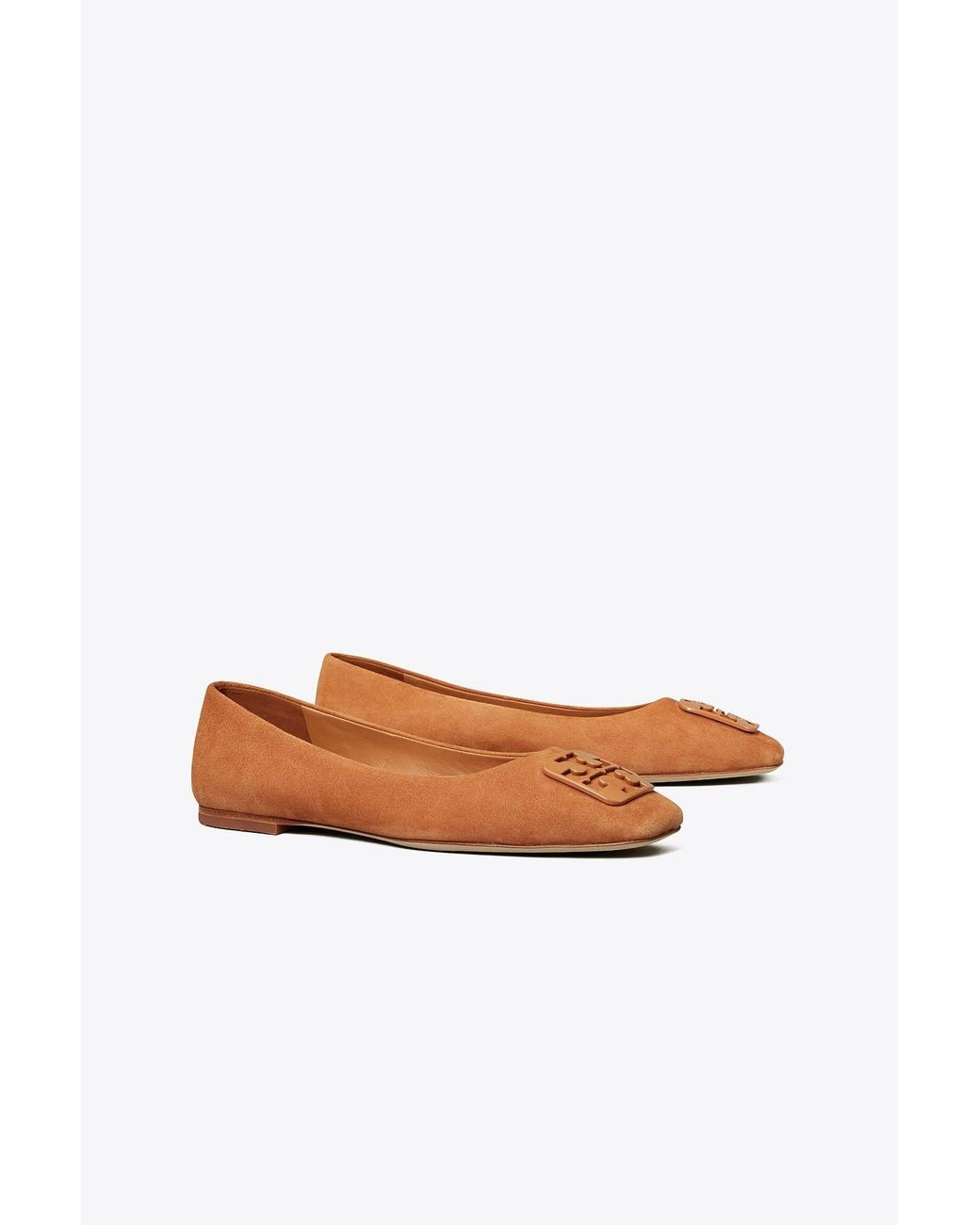 Tory Burch Georgia Ballet Flat, Extended Width in Brown | Lyst