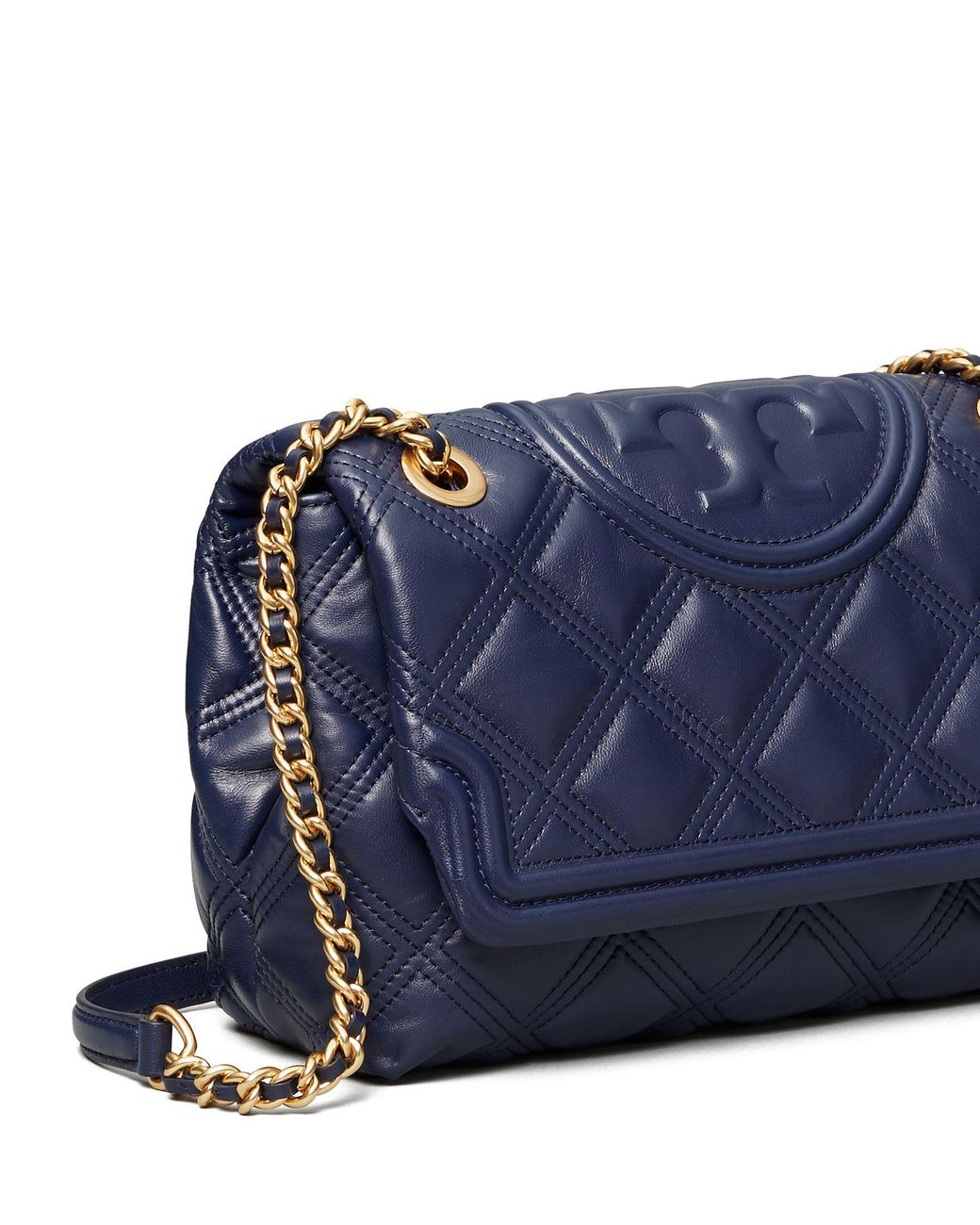 Tory Burch Fleming Soft Convertible Leather Shoulder Bag in Blue 