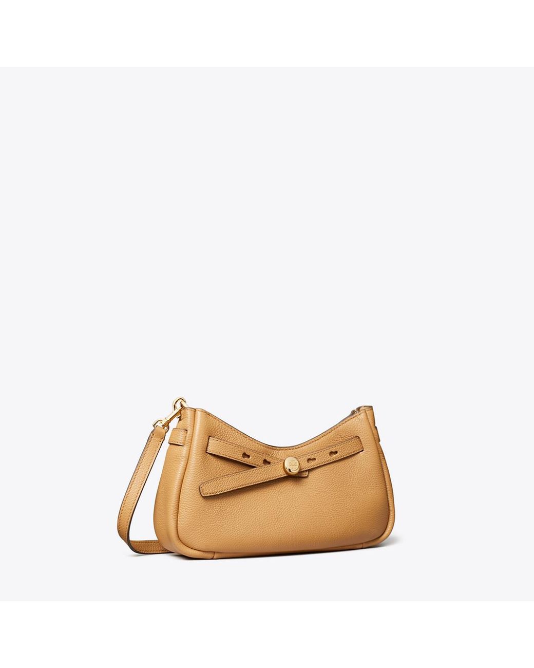 Tory Burch Natural Leather Zip Top Crossbody