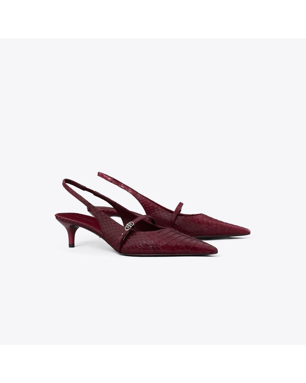 Tory Burch Red Double T Buckle Mary Jane Slingback