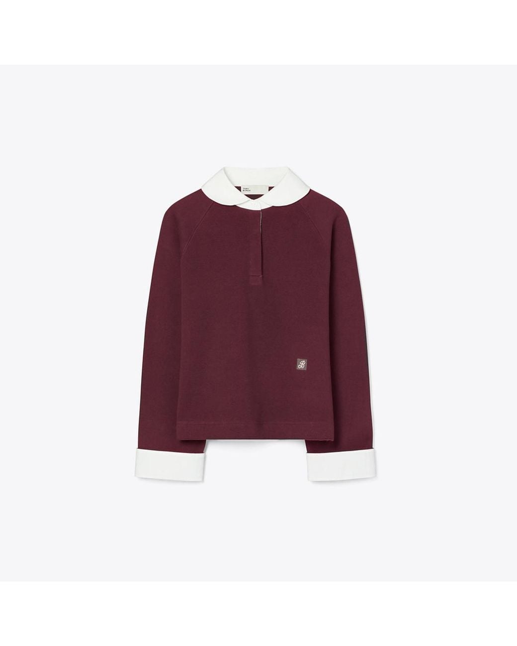 Tory Burch Purple Rugby Sweater