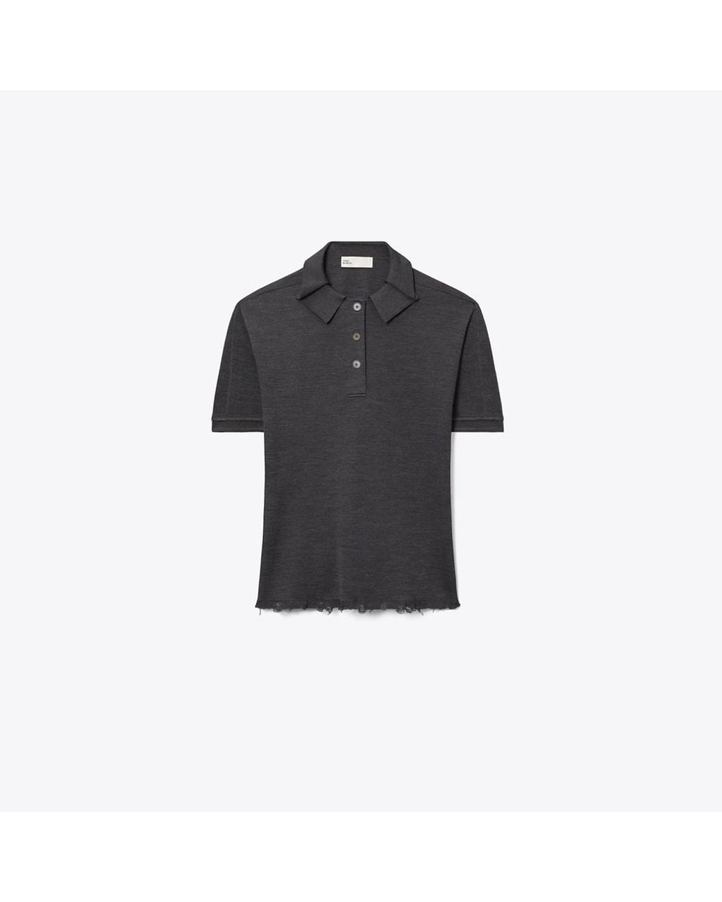 Tory Burch Black Silk Polo