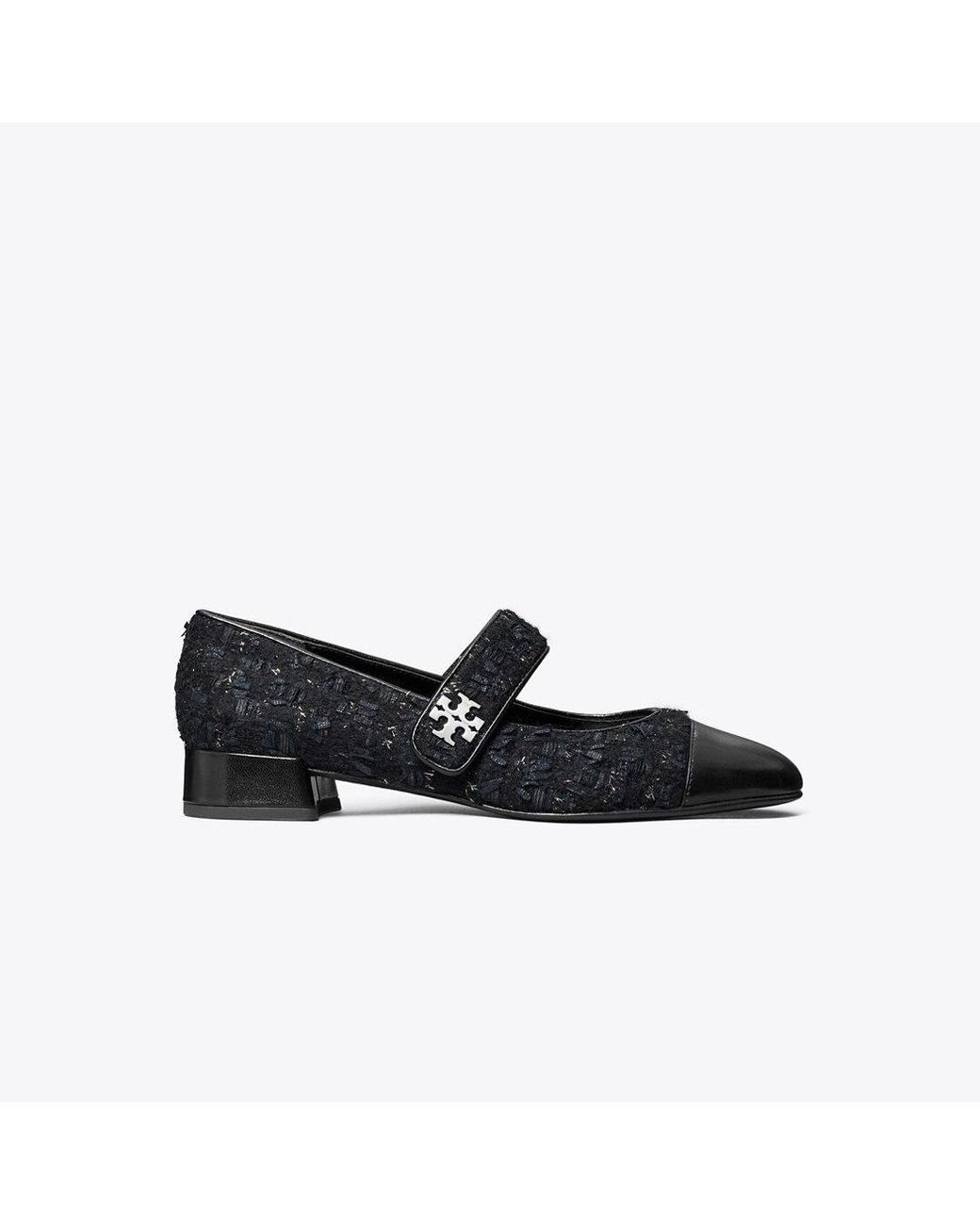 Tory Burch Black Cap-Toe Mary Jane