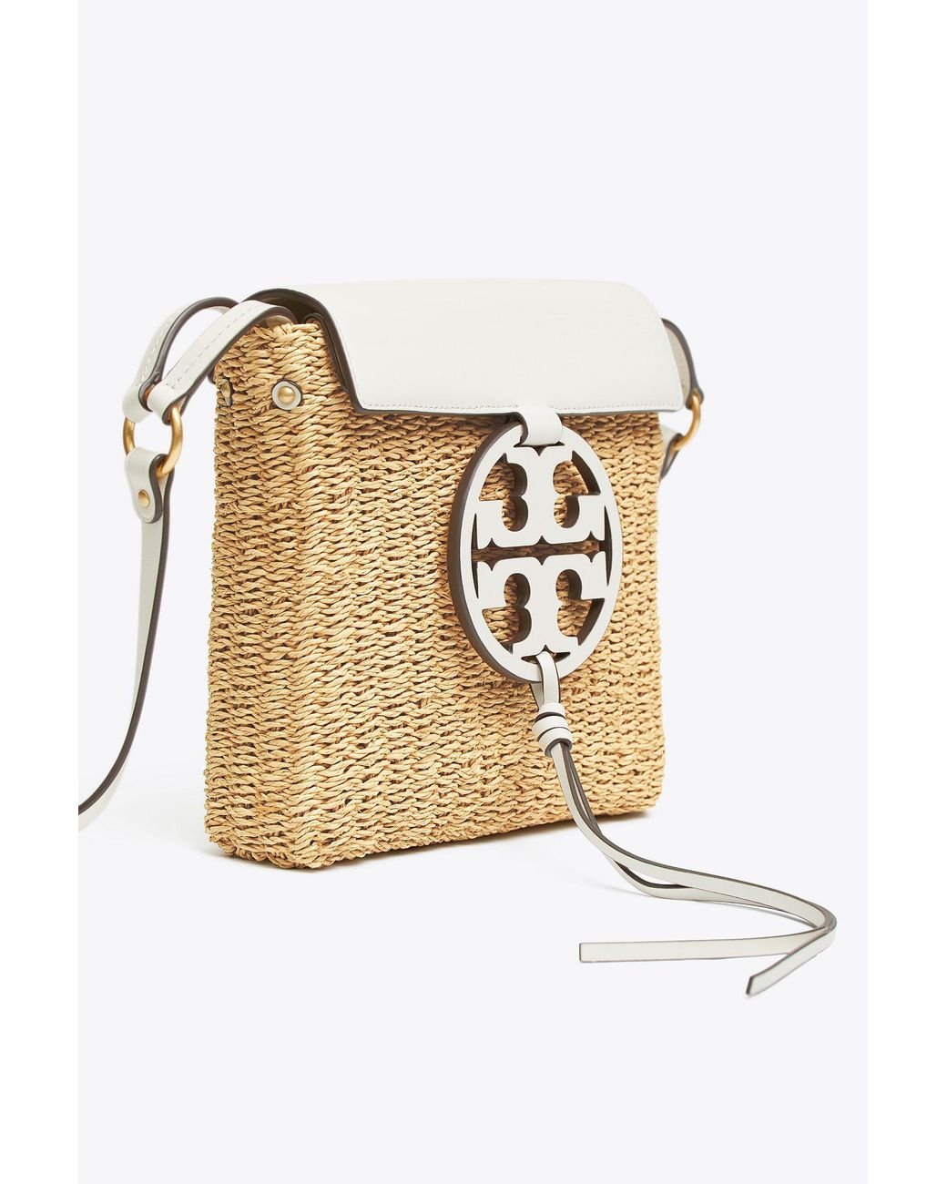 Shop Tory Burch MILLER Street Style Plain Leather Crossbody Logo Straw Bags  by DreamShopper